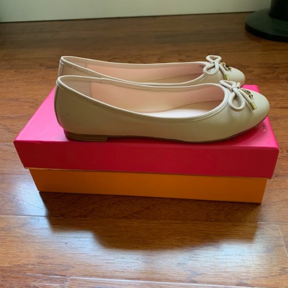 Kate Spade Beige Ballet Flats 6M with box
